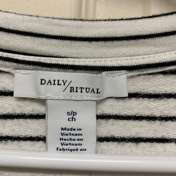 Daily Ritual Striped Terry Tee - Picture 2 of 4